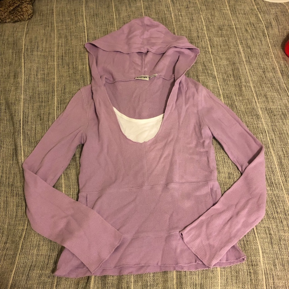 Thermal hoodie top